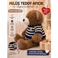 Trust Store 60 cm Dev Peluş Teddy Ayıcık – Yumuşacık Büyük Boy Sevimli Ayı Çizgili Kazaklı