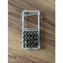 Case Collection Samsung Galaxy Flip 5 Uyumlu  Kristal Taşlı Korumalı Kapak