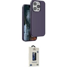 Elektronikçim Ieg™ iPhone 14 Pro Kılıf Kıvılcım Çizgi Serisi - Siyah Bilvis Hayalet Cam Ekran Koruyucu Elk