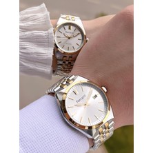 Ferrucci Çelik Kordon 3 Atm Suya Dayanıklı 2 Yıl Garantili Çiftlere Özel Kadın&erkek Kol Saati Cf.x2