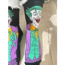 Joker Temalı Renkli Tasarım Pamuklu Çorap