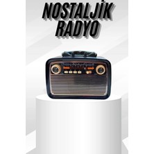 TKÇ Müzik Kutusu Bluetooth Bağlantılı El Fenerli Nostaljik Tasarım Radyo