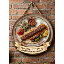 Mayeka Adana Kebabı Porsiyon Temalı Kebapçılar Restoranlar Lokantalar Için Ahşap Duvar Kapı Dekoratif Süs