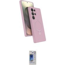 Elektronikçim Ieg™ Galaxy S24 Ultra Kılıf Iz Işık Koleksiyonu - Siyah Durable Full Glue Curved Hayalet Cam