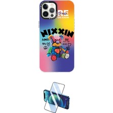 Elektronikçim Ieg™ iPhone 12 Pro Max Kılıf Siluet Çizgi Koleksiyonu - Siyah 3D Antistatik Cam Ekran Koruyucu