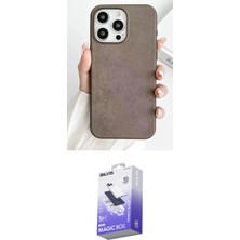Elektronikçim Ieg™ iPhone 15 Pro Max Kılıf Pusula Modern - Siyah Bilvis 5in1 5d Magic Hayalet Cam Ekran Koruyu