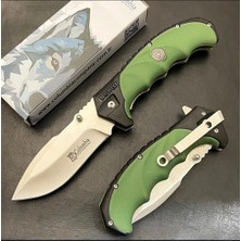 Knivox Columbia Company 4007A Yeşil Beyaz Kamp Çakısı