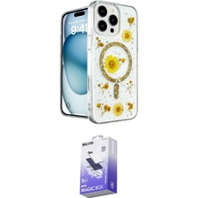 Elektronikçim Ieg™ iPhone 16 Pro Kılıf Kozmos Doku - Siyah Bilvis 5in1 5d Magic Hayalet Cam Ekran Koruyucu Elk