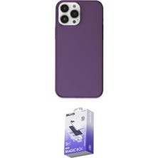 Elektronikçim Ieg™ iPhone 13 Pro Max Kılıf Kutup Doku Koleksiyonu - Siyah Bilvis 5in1 5d Magic Hayalet Cam Ekr