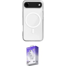 Elektronikçim Ieg™ iPhone 17 Air Kılıf Ahenk Yansıma Prime - Siyah Bilvis 5in1 3D Magic Cam Ekran Koruyucu El