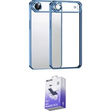 Elektronikçim Ieg™ iPhone 17 Air Kılıf Vadi Minimal - Siyah Bilvis 5in1 5d Magic Hayalet Cam Ekran Koruyucu El