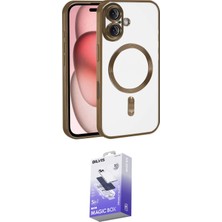 Elektronikçim Ieg™ iPhone 17 Kılıf Nova Işık Özel Seri - Siyah Bilvis 5in1 5d Magic Hayalet Cam Ekran Koruy
