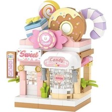 Bucuks Mey Ithalat® LZ-8604  Şeker Dükkanı 150 Parça Block Oyuncak Mini Poşet