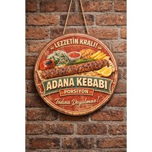Mayeka Adana Kebabı Porsiyon Temalı Kebapçılar Restoranlar Lokantalar Için Ahşap Duvar Kapı Dekoratif Süs