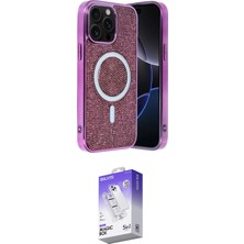 Elektronikçim Ieg™ iPhone 14 Pro Max Kılıf Eksen Çizgi - Siyah Bilvis 5in1 3D Magic Cam Ekran Koruyucu Elk-34