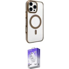 Elektronikçim Ieg™ iPhone 16 Pro Kılıf Doruk Doku Özel Seri - Siyah Bilvis 5in1 3D Magic Cam Ekran Koruyucu E