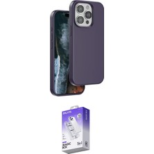 Elektronikçim Ieg™ iPhone 14 Pro Max Kılıf Kıvılcım Çizgi Serisi - Siyah Bilvis 5in1 3D Magic Cam Ekran Ko