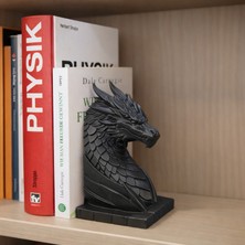 Modela Ejderha Figürlü Kitap Tutucu | Dekoratif Bookend | Fantastik Kitaplık Aksesuarı (Pla+ 3D Baskı)