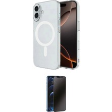 Elektronikçim Ieg™ iPhone 16 Plus Kılıf Ahenk Yansıma Prime - Siyah 3D Antistatik Hayalet Cam Ekran Koruyucu