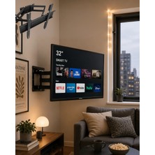 Nacario Mey Ithalat® Hareketli Tv Duvar Askısı 32 55 Inç Döner Eğimli Televizyon Aparatı