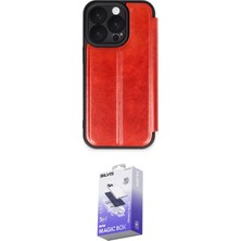 Elektronikçim Ieg™ iPhone 16 Pro Kılıf Zirve Yansıma Serisi - Siyah Bilvis 5in1 5d Magic Hayalet Cam Ekran Ko