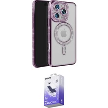 Elektronikçim Ieg™ iPhone 16 Pro Max Kılıf Zirve Doku Prime - Siyah Bilvis 5in1 5d Magic Hayalet Cam Ekran Kor