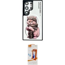 Elektronikçim Ieg™ Galaxy S24 Ultra Kılıf Siluet Modern Özel Seri - Siyah Autokit 5in1 Fiber Polymer Nano Ekr