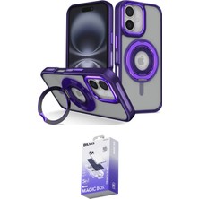 Elektronikçim Ieg™ iPhone 16 Kılıf Nova Minimal Serisi - Siyah Bilvis 5in1 5d Magic Hayalet Cam Ekran Koruyucu