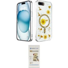 Elektronikçim Ieg™ iPhone 7 Plus Kılıf Kozmos Doku - Beyaz Mat Seramik Nano Ekran Koruyucu ELK-34863