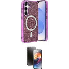 Elektronikçim Ieg™ Galaxy S24 Kılıf Eksen Çizgi - Siyah 3D Antistatik Mat Seramik Nano Ekran Koruyucu ELK-348