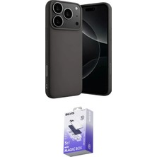 Elektronikçim Ieg™ iPhone 17 Pro Max Kılıf Ahenk Serisi - Siyah Bilvis 5in1 5d Magic Hayalet Cam Ekran Koruyuc