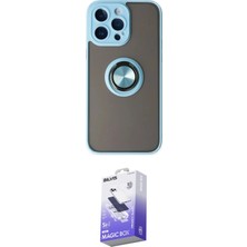 Elektronikçim Ieg™ iPhone 14 Pro Max Kılıf Yörünge Çizgi - Siyah Bilvis 5in1 5d Magic Hayalet Cam Ekran Kor