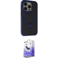 Elektronikçim Ieg™ iPhone 15 Pro Max Kılıf Ahenk Yansıma Özel Seri - Siyah Bilvis 5in1 5d Magic Hayalet Cam