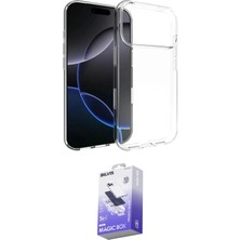Elektronikçim Ieg™ iPhone 17 Pro Kılıf Zirve Doku - Siyah Bilvis 5in1 5d Magic Hayalet Cam Ekran Koruyucu Elk-