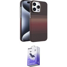 Elektronikçim Ieg™ iPhone 15 Pro Max Kılıf Doruk Serisi - Siyah Bilvis 5in1 5d Magic Hayalet Cam Ekran Koruyuc