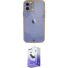 Elektronikçim Ieg™ iPhone 12 Kılıf Eksen Minimal Koleksiyonu - Siyah Bilvis 5in1 5d Magic Hayalet Cam Ekran Ko