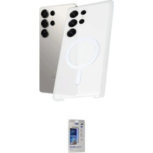 Elektronikçim Ieg™ Galaxy S24 Ultra Kılıf Kutup Minimal - Siyah Durable Full Glue Curved Hayalet Cam ELK-34863