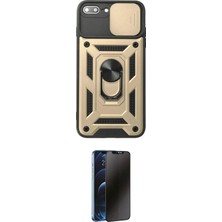 Elektronikçim Ieg™ iPhone 7 Plus Kılıf Ahenk Klasik - Beyaz 3D Antistatik Hayalet Cam Ekran Koruyucu ELK-34863