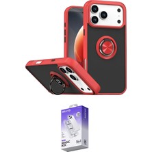 Elektronikçim Ieg™ iPhone 17 Pro Kılıf Yörünge Çizgi - Siyah Bilvis 5in1 3D Magic Cam Ekran Koruyucu Elk-34