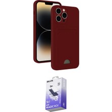Elektronikçim Ieg™ iPhone 15 Pro Max Kılıf Vadi Çizgi Prime - Siyah Bilvis 5in1 5d Magic Hayalet Cam Ekran Ko