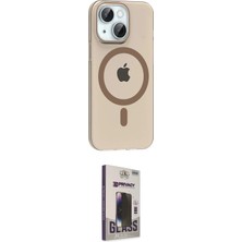 Elektronikçim Ieg™ iPhone 14 Kılıf Pusula Form Özel Seri - Siyah Bilvis Hayalet Cam Ekran Koruyucu ELK-34863