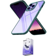 Elektronikçim Ieg™ iPhone 14 Pro Max Kılıf Nova Işık Serisi - Siyah Bilvis 5in1 5d Magic Hayalet Cam Ekran K