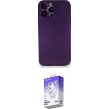 Elektronikçim Ieg™ iPhone 14 Pro Max Kılıf Yadigar Yansıma Serisi - Siyah Bilvis 5in1 3D Magic Cam Ekran Koru
