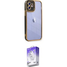 Elektronikçim Ieg™ iPhone 12 Kılıf Çekirdek Klasik Serisi - Siyah Bilvis 5in1 3D Magic Cam Ekran Koruyucu Elk