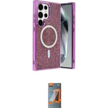 Elektronikçim Ieg™ Galaxy S24 Ultra Kılıf Eksen Çizgi - Siyah Autokit 5in1 Fiber Hayalet Polymer Nano Ekran K