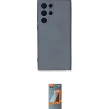 Elektronikçim Ieg™ Galaxy S22 Ultra Kılıf Ahenk Serisi - Siyah Autokit 5in1 Fiber Hayalet Polymer Nano Ekran K