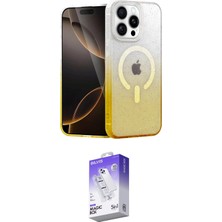 Elektronikçim Ieg™ iPhone 15 Pro Kılıf Eksen Minimal Özel Seri - Siyah Bilvis 5in1 3D Magic Cam Ekran Koruyuc