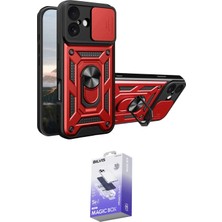 Elektronikçim Ieg™ iPhone 17 Kılıf Ahenk Klasik - Siyah Bilvis 5in1 5d Magic Hayalet Cam Ekran Koruyucu Elk-34