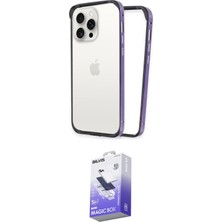 Elektronikçim Ieg™ iPhone 14 Pro Max Kılıf Pusula Asil Koleksiyonu - Siyah Bilvis 5in1 5d Magic Hayalet Cam Ek