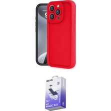 Elektronikçim Ieg™ iPhone 16 Pro Kılıf Yankı Yansıma Özel Seri - Siyah Bilvis 5in1 5d Magic Hayalet Cam Ekr